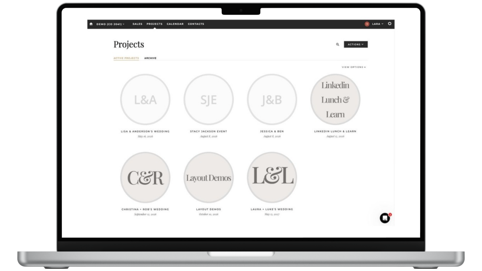 
Gemini said
A professional wedding planner uses a laptop to manage multiple client projects on the Aisle Planner Pro dashboard, streamlining event coordination through an organized digital workspace.
