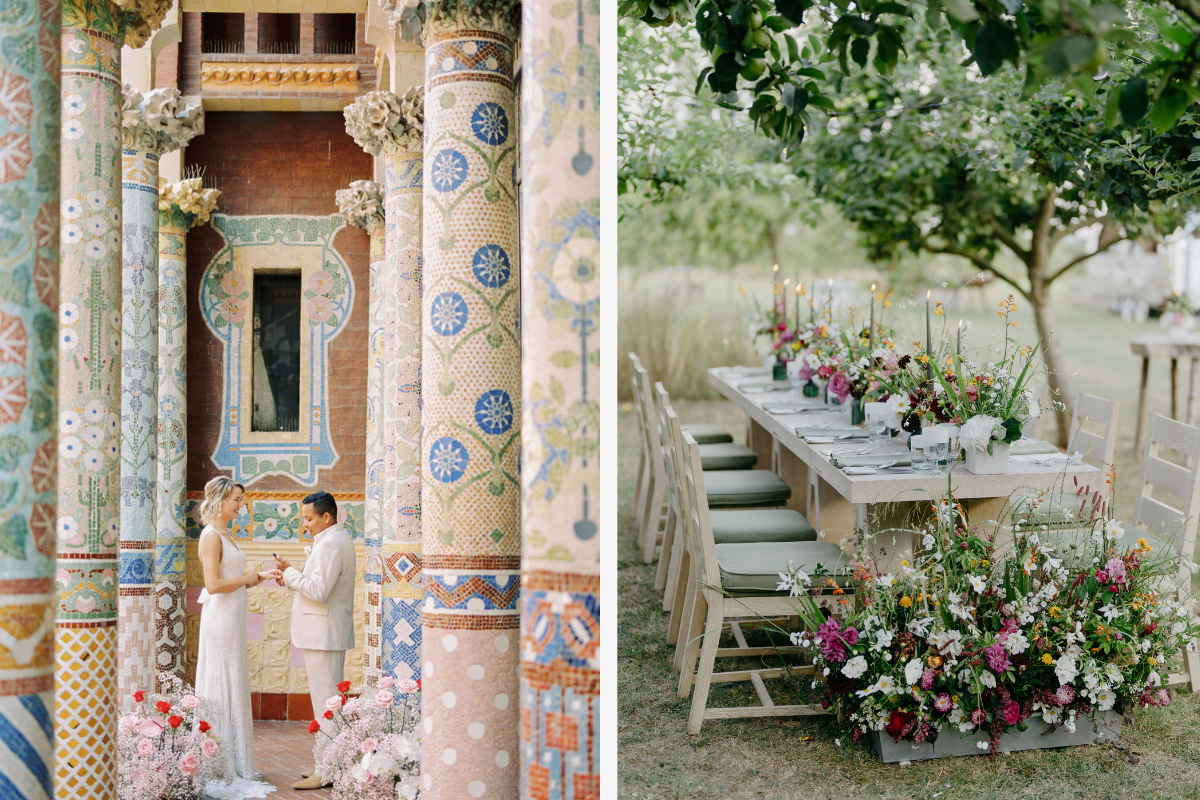 Colorful cultural wedding