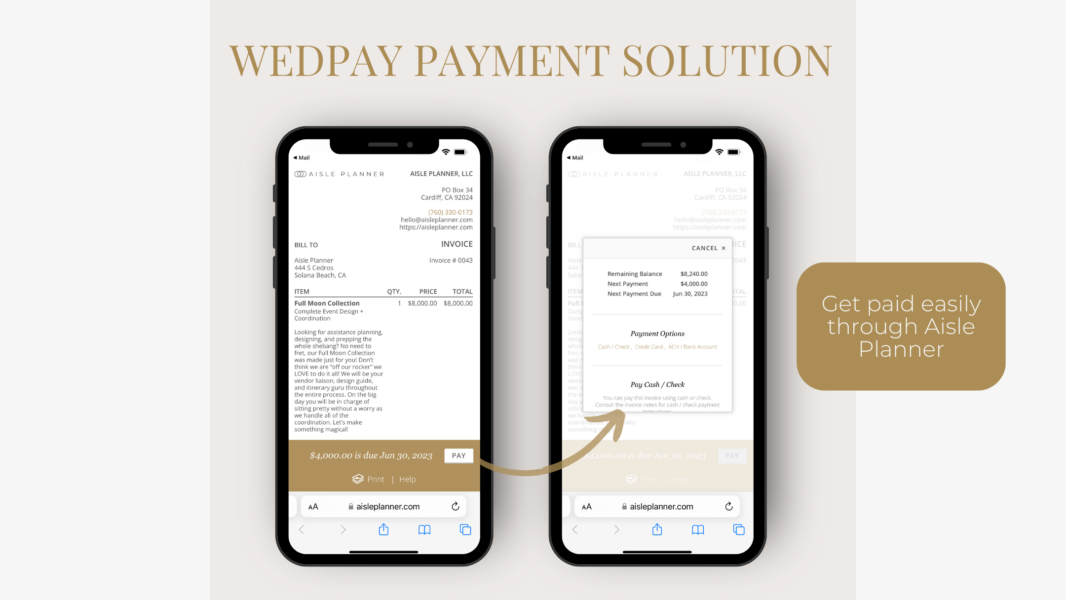 Wedpay payment processing