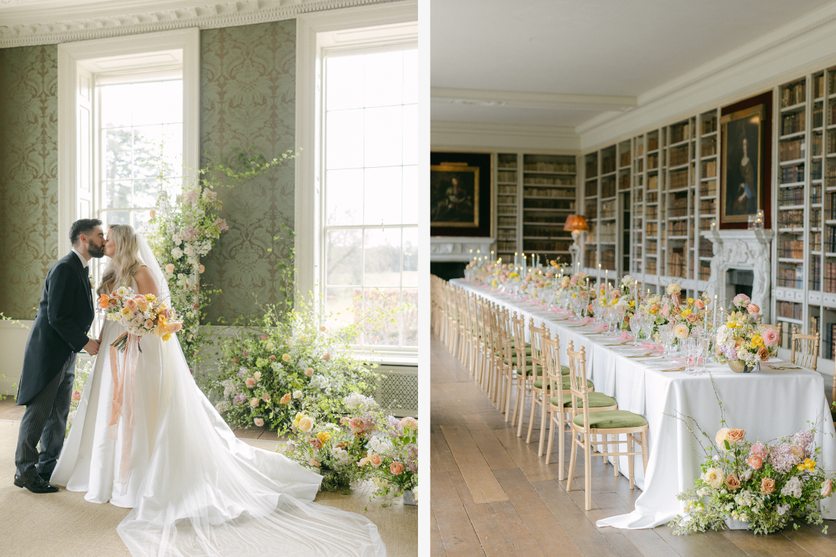 Library spring wedding