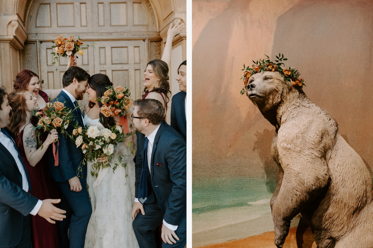 color palette. Wedding party