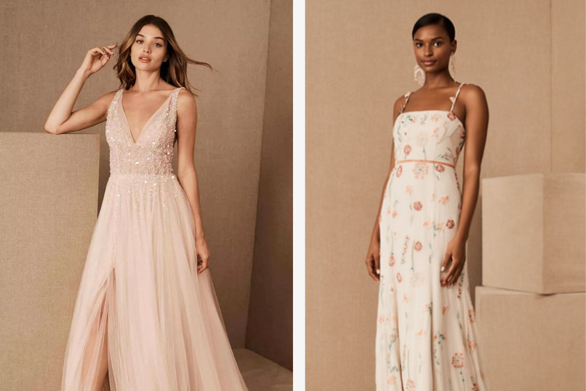 Subtle neutral gowns