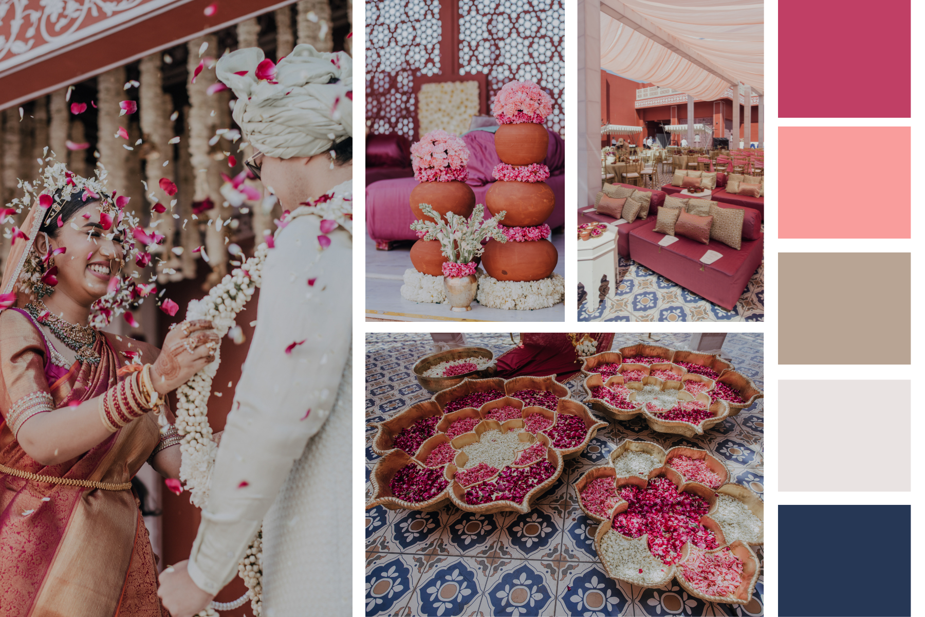 magenta color palette with neutrals