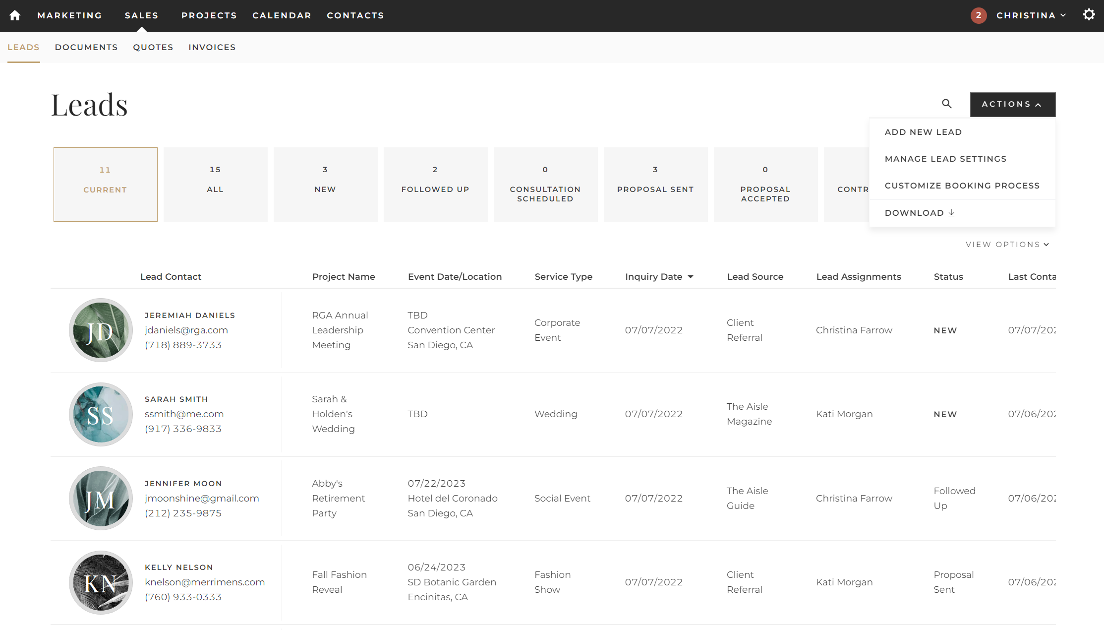Aisle Planner Lead Manager