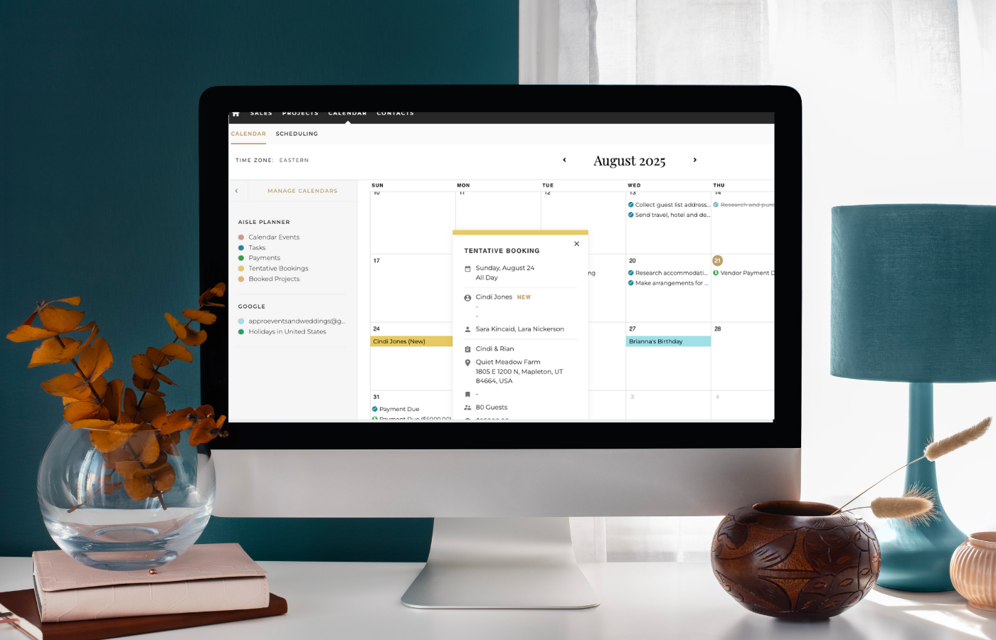 Integrated Account Calendar