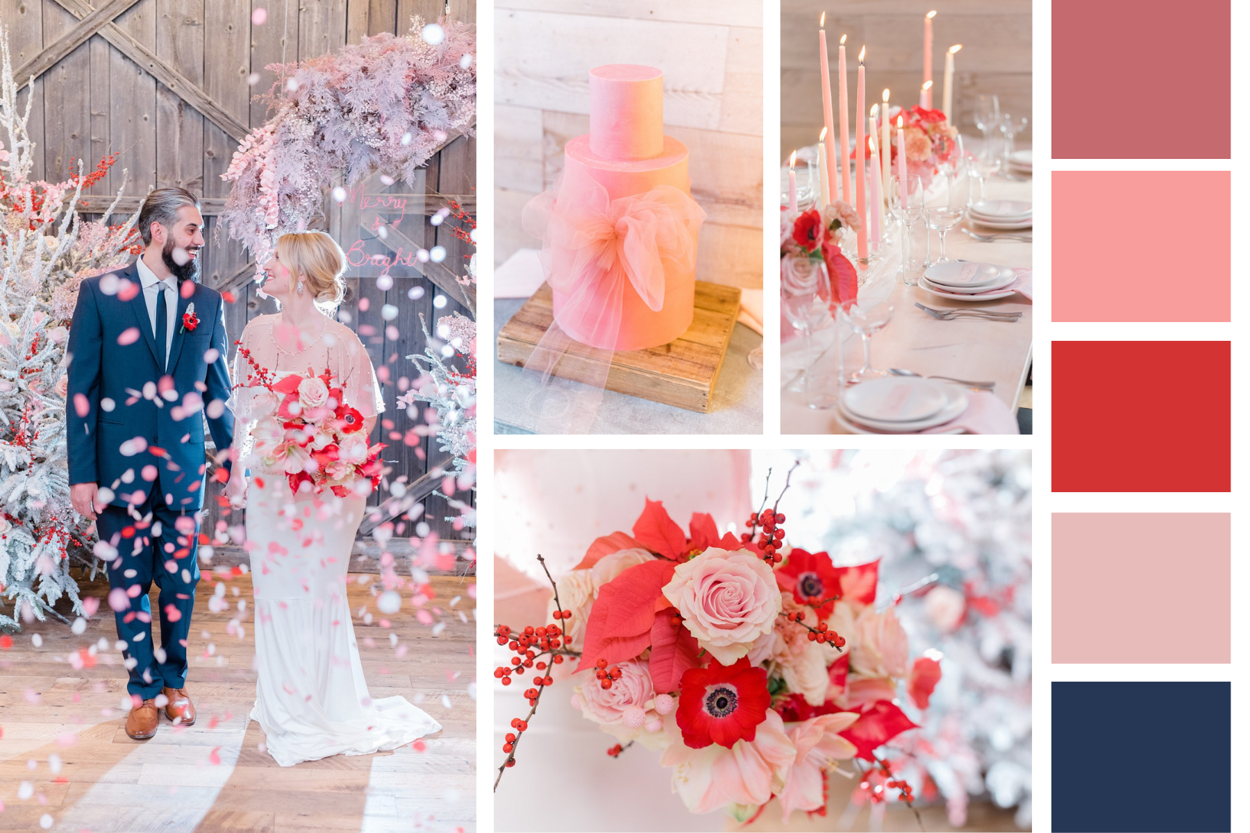 Pink Christmas color palette