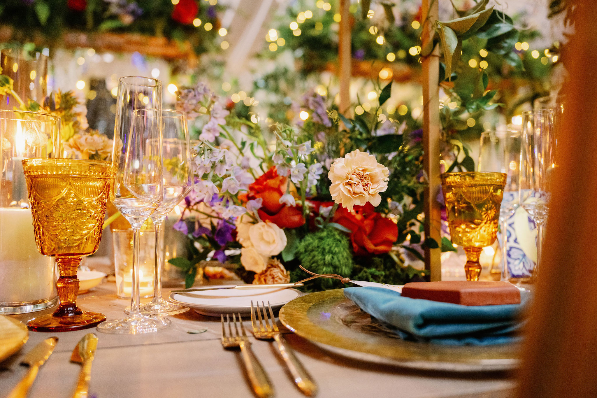 Wedding day tablescape