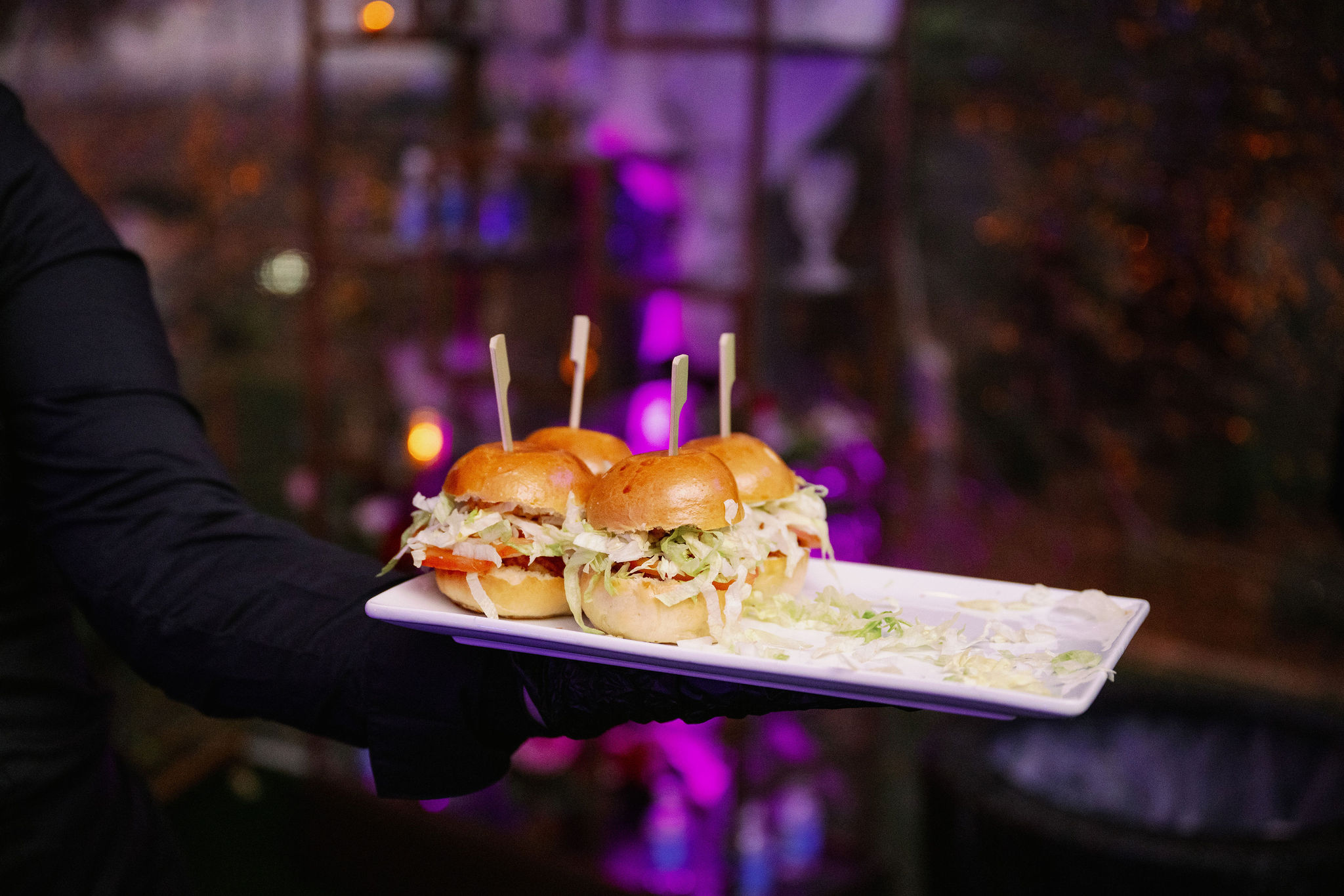 Shrimp poh boys on a platter