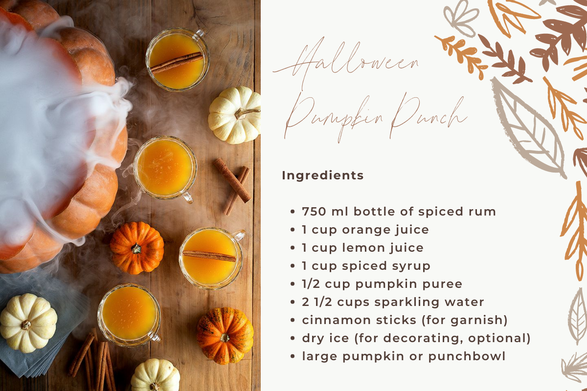 Spiced rum in a pumpkin