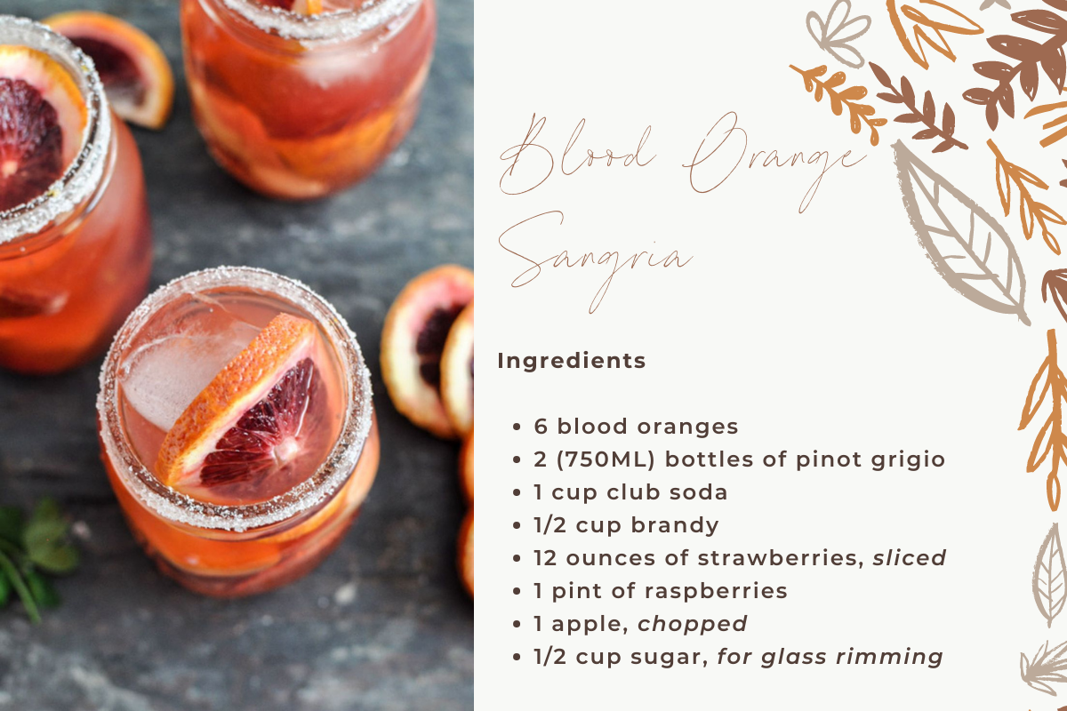Blood orange sangria