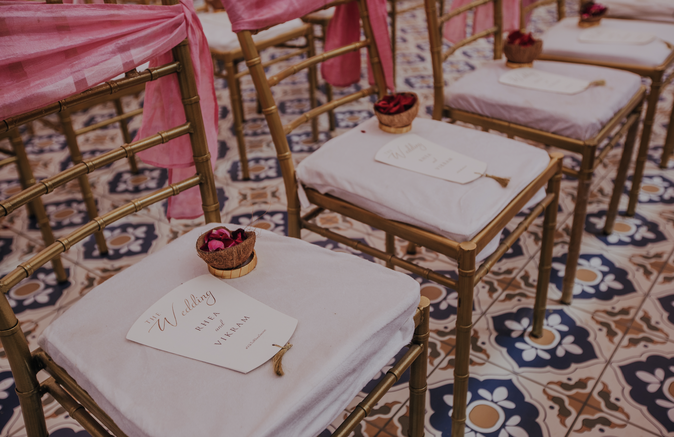 Indian wedding chair setting