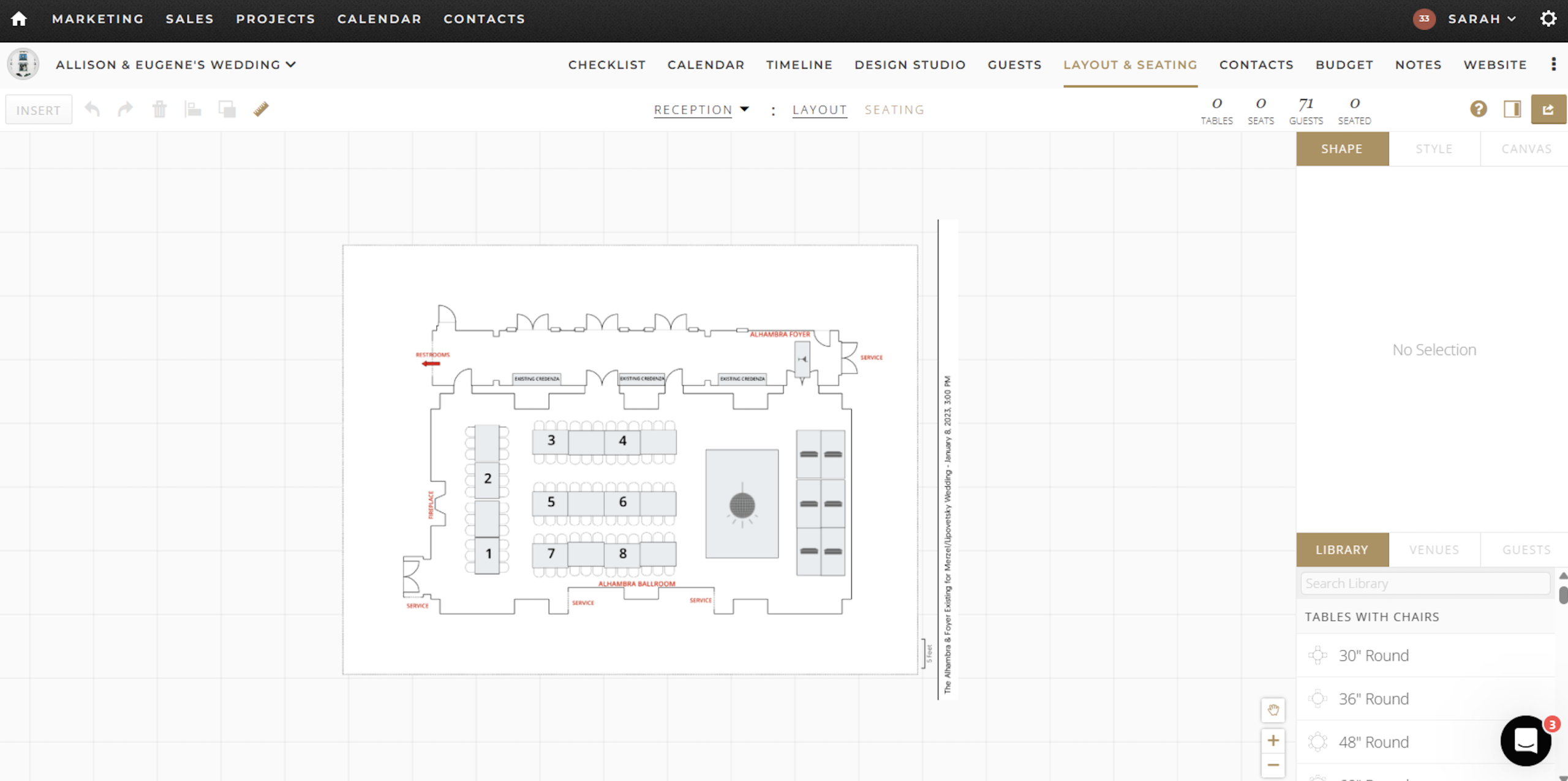 Aisle Planner layout