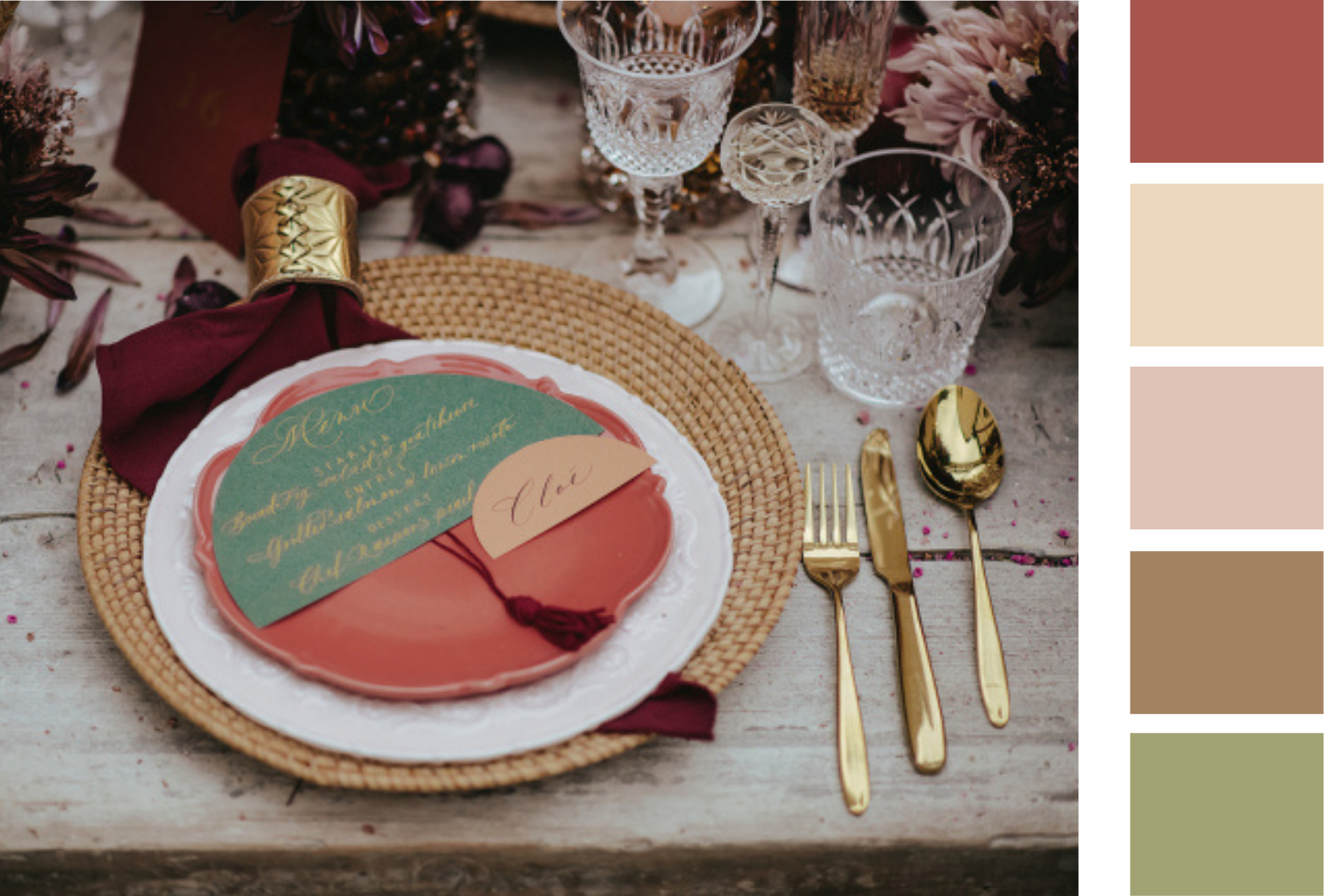 Table setting and colors