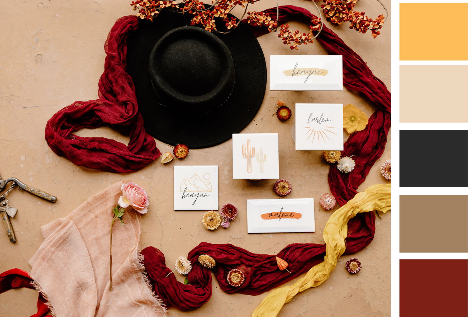 Mustard color palette 