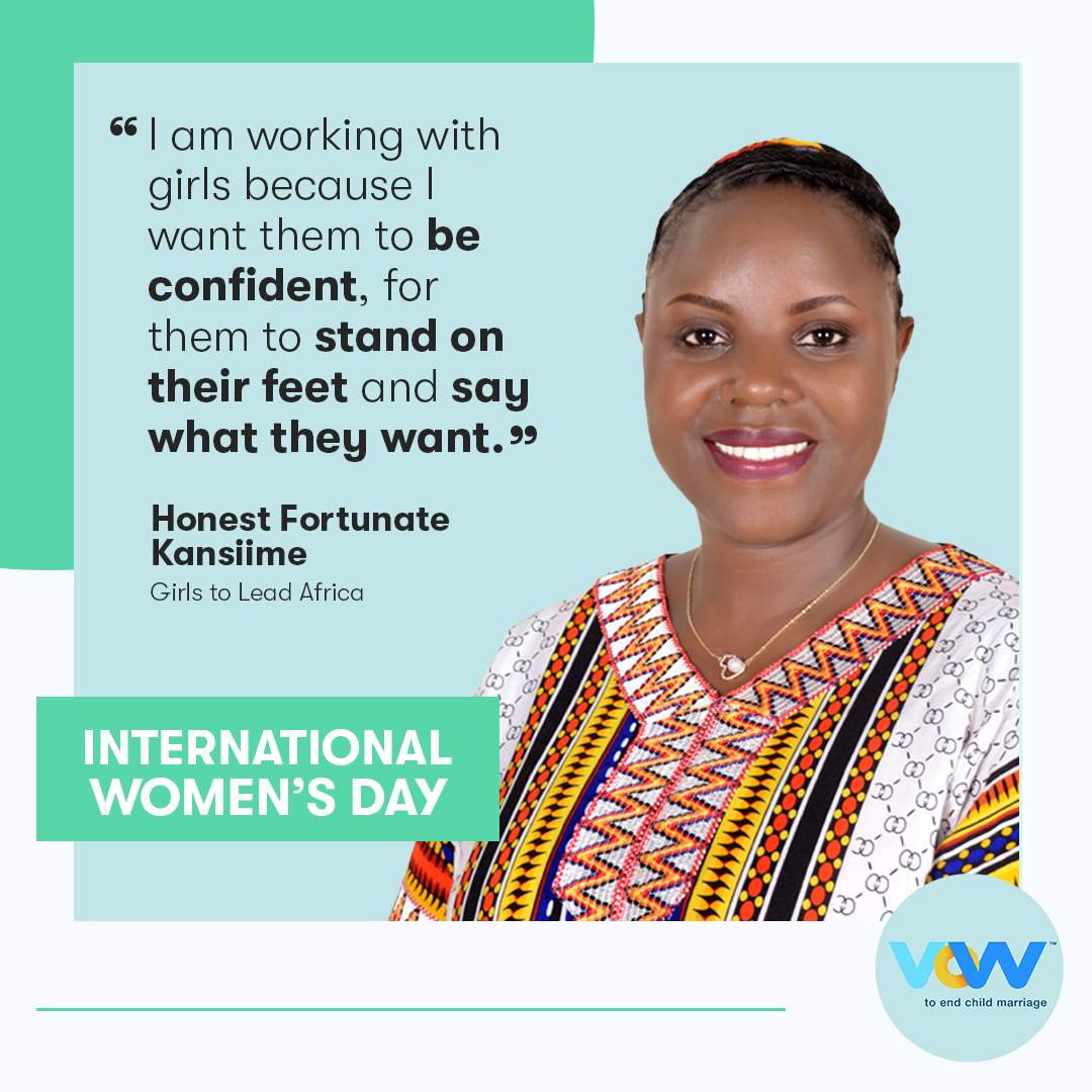quotation and photo of Honest Fortunate Kansiime, Founder and Director of Girls to Lead Africa