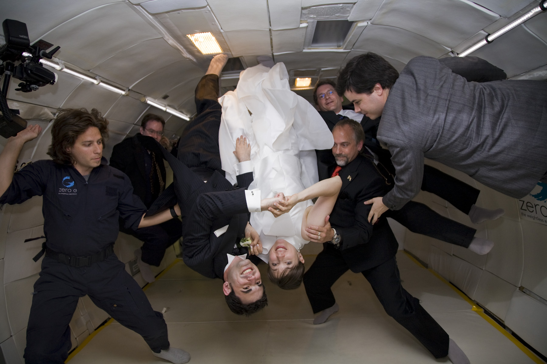 zero gravity wedding party